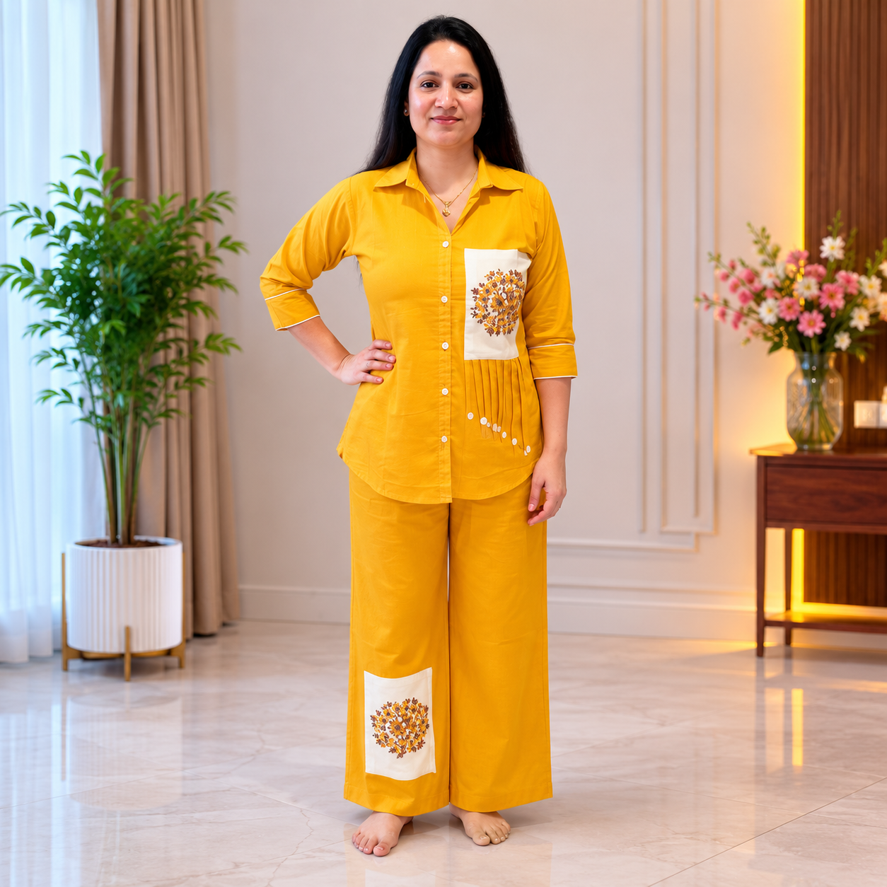 Premium Women's Yellow Co-Ord Set - Image 2