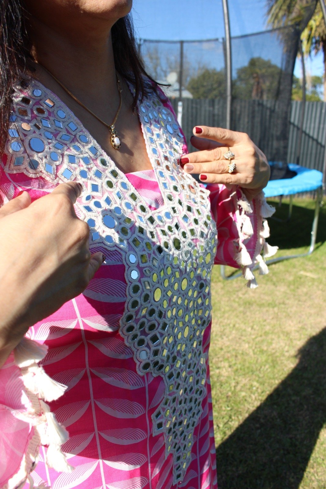 Mirror kurti Pink (3)