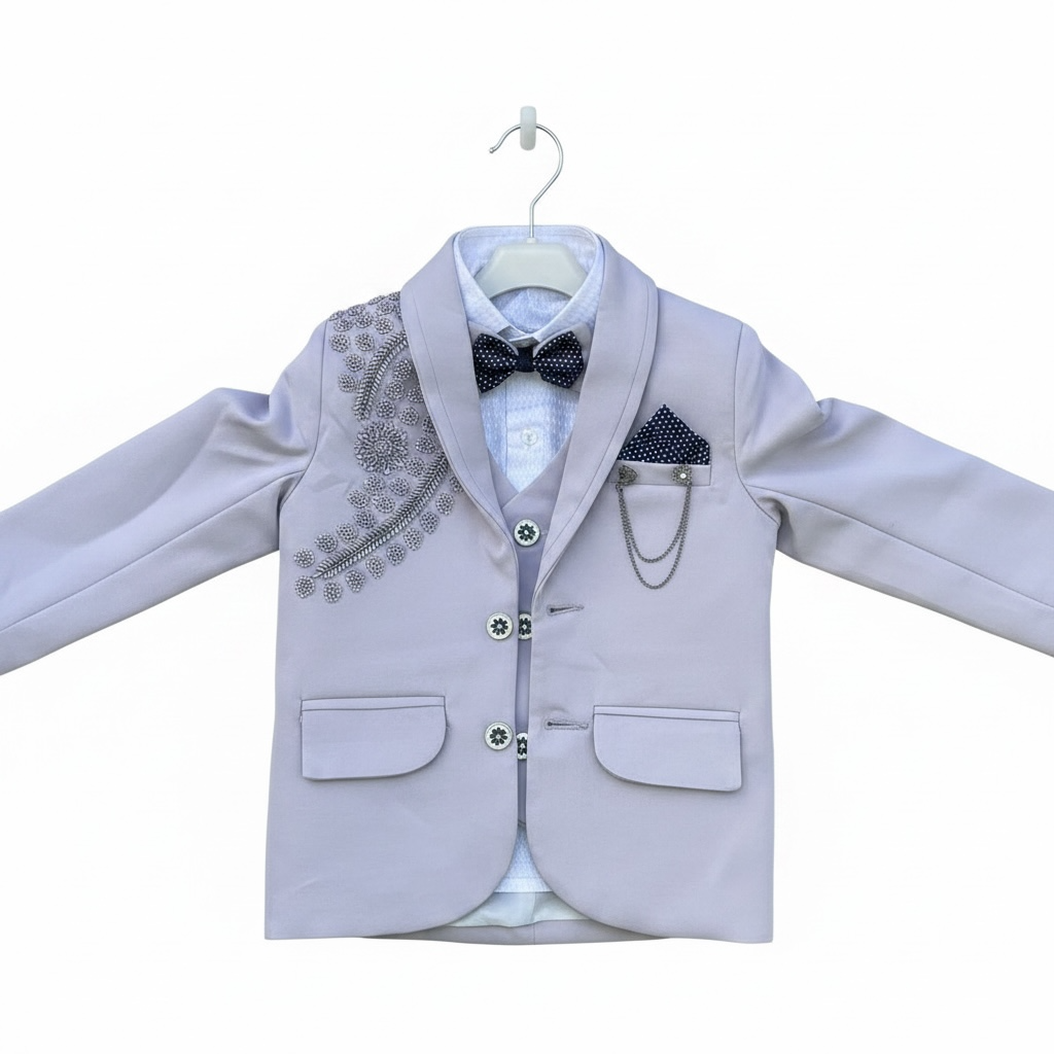Premium 5-Piece Boys Formal Suit Set - Image 2