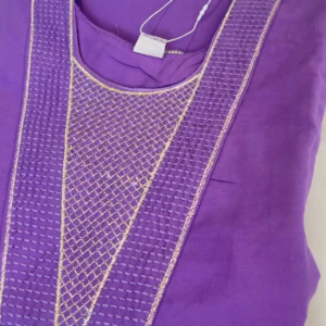 Women's Purple Cotton 3-Piece Suit Set
